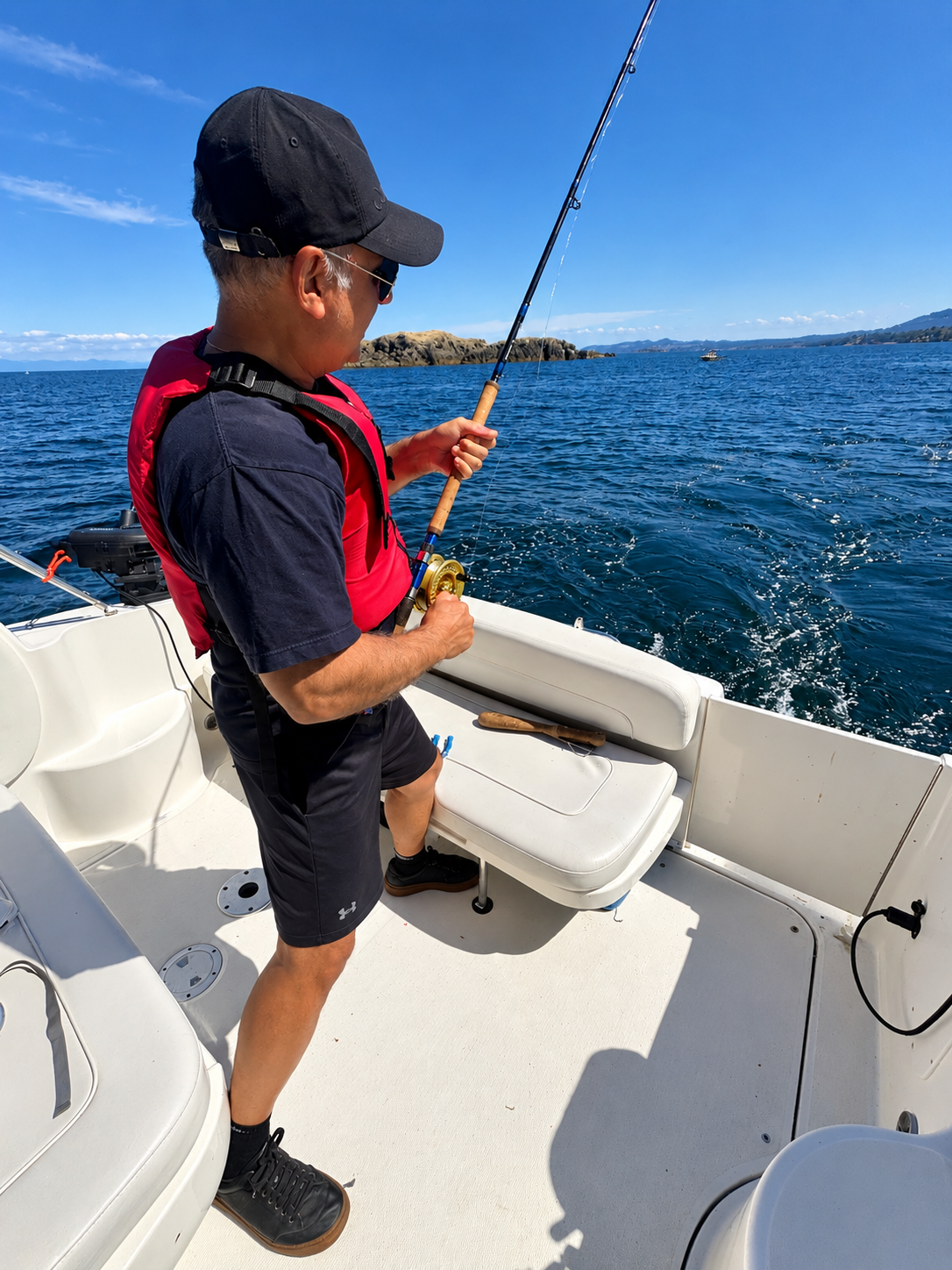 Guest fishing aboard Barbara Ann